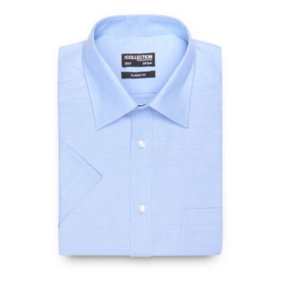 The Collection Blue textured short sleeved shirt